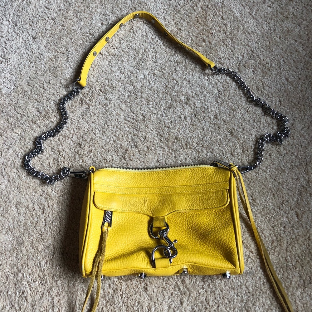 Yellow Rebecca Minkoff crossbody purse